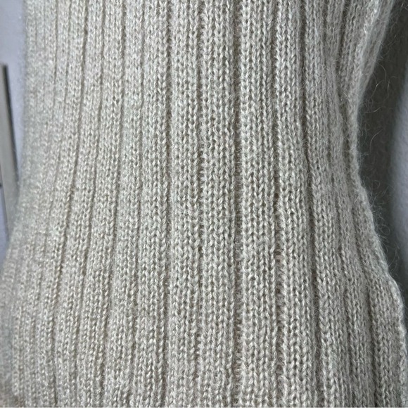 J.‎ Crew Women Turtleneck Sweater Small Mohair Wool Ribbed Sleeveless Academia - Picture 6 of 7